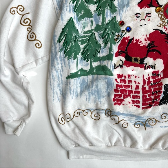Vintage Ugly Christmas Holiday Sweater Sweatshirt L - Picture 5 of 16